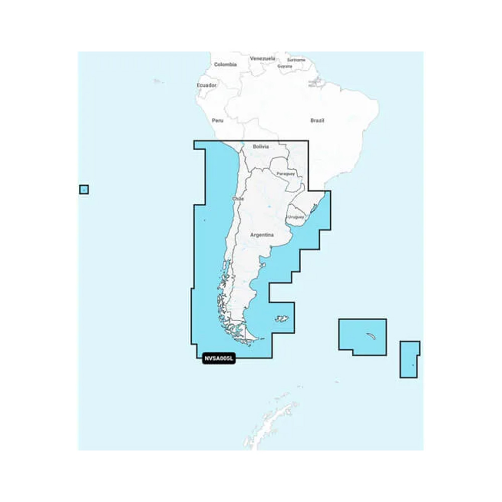 Garmin Navionics Vision+ NVSA005L - Chile, Argentina & Easter Island - Marine Charts