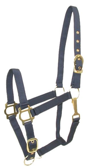 Gatsby Adjustable Nylon Halter With Snap Cob Navy