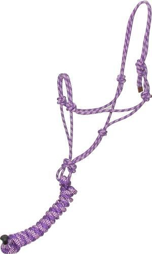 Gatsby Classic Cowboy Halter With Lead Horse Purple/Pink