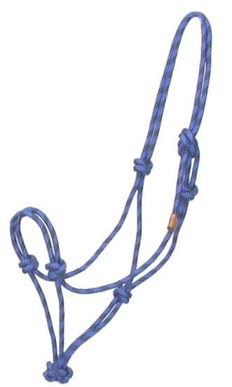 Gatsby Classic Cowboy Rope Halter Horse Black/Royal Blue