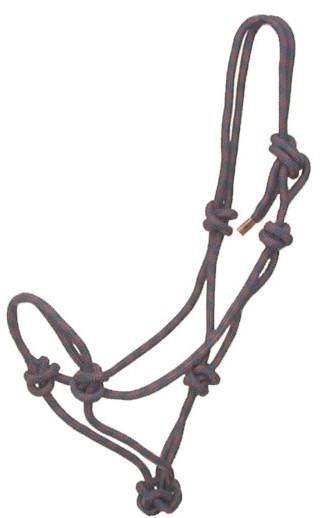 Gatsby Classic Cowboy Rope Halter Horse Navy/ Burgundy