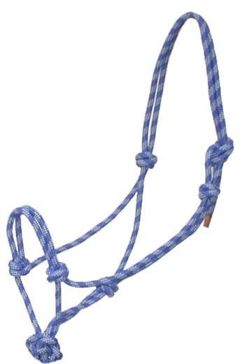 Gatsby Classic Cowboy Rope Halter Horse Royal Blue/ Steel Grey