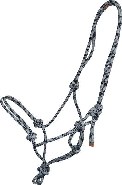 Gatsby Classic Cowboy Rope Halter Horse Lt Grey / Black