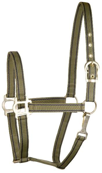 Gatsby Classic Nylon 2-Tone Halter - Cob Olive/Navy