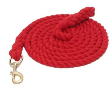 Gatsby Cotton 10' Lead With Bolt Snap 10' Red