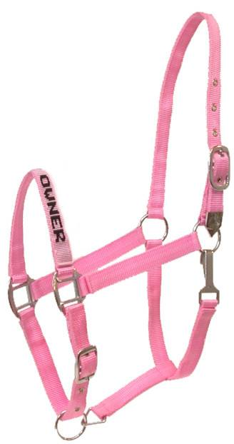 Gatsby I LOVE MY OWNER Nylon Halter - Horse Pink