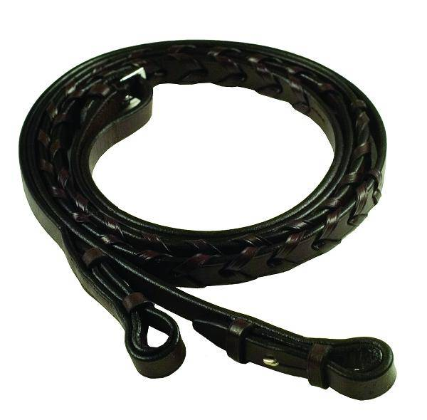 Gatsby Laced Reins 5/8 X-Long Havana