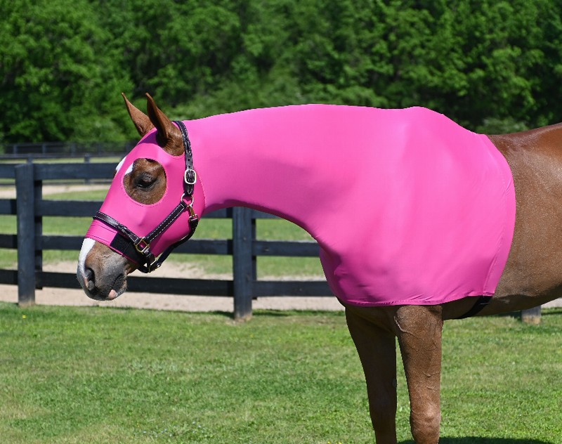 Gatsby Lycra Pull On Slicker Hood X-Large (1400-1600lbs) Hot Pink