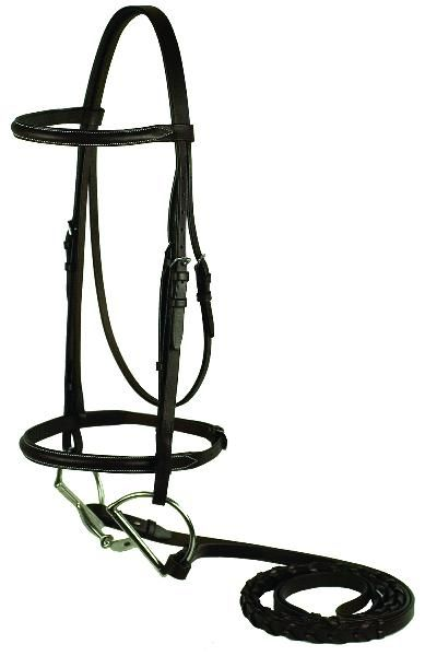 Gatsby Plain Raised Bridle Oversize Havanna