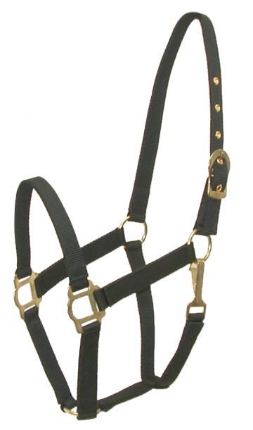 Gatsby Classic Nylon Halter with Snap Cob Black