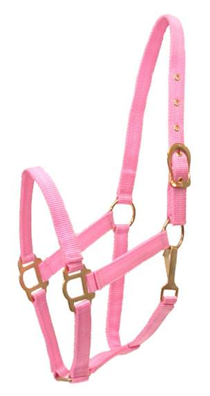 Gatsby Classic Nylon Halter with Snap Pony Pink