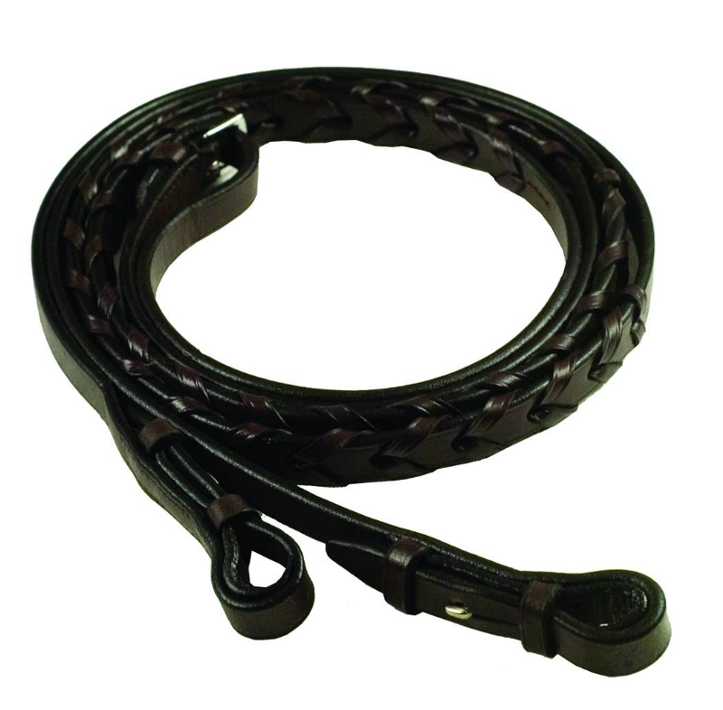 Gatsby Laced Reins 5/8 Horse Havana