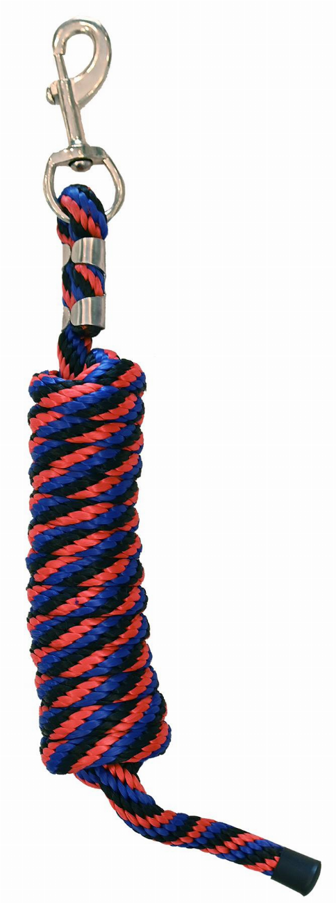Gatsby Polypropylene 8' Lead with Snap 8' Red/Royal/Black