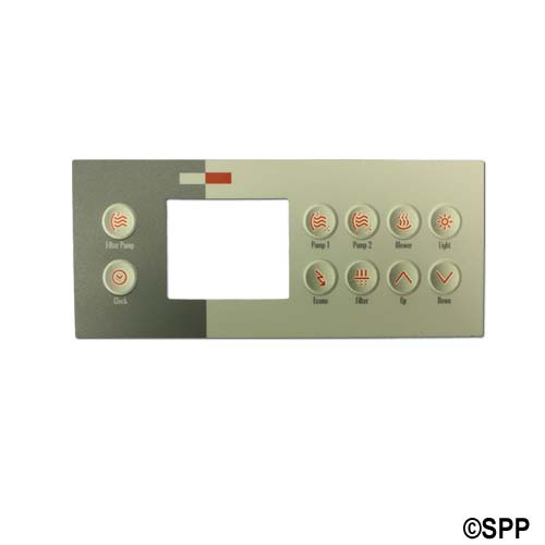 Overlay, Spaside, Gecko TSC4, 10-Button, Pump1-Pump2-Pump3-Blower, For 0201-007044