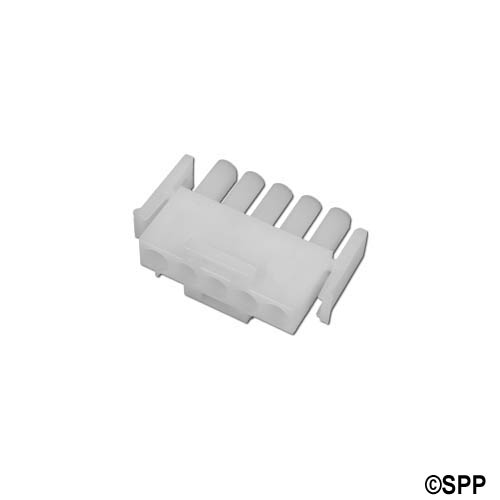 Amp Plug, 5 Pin Male, White