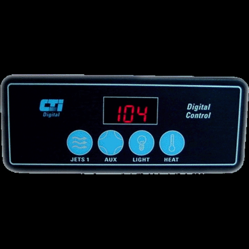 Spaside Control, CTI, Mini Max, LCD, 4-Button, Jets-Aux-Light-Heat