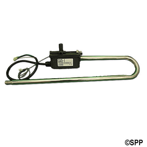 Heater Assembly, Watkins, Low Flow, U-Bend, 4.0kW, 230V, 17-3/4"Long, w/46-1/2" Pressure Switch Cord