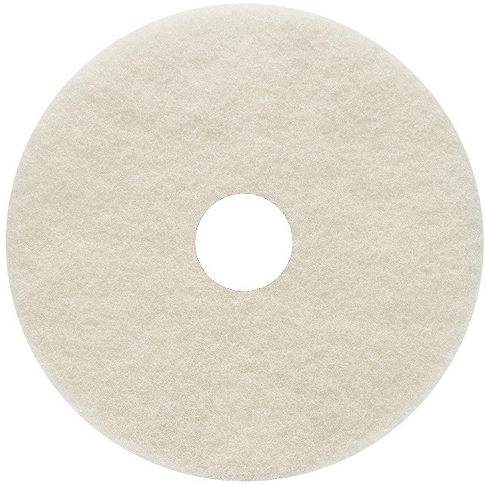 Burnish Floor Pad - 5/CT - Round x 17" Diameter - Burnishing - 1200 rpm to 3000 rpm Speed Supported