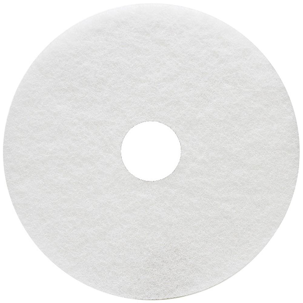 Genuine Joe Floor Cleaner Pad - 5/Carton - Round x 17" Diameter - Cleaning, Scrubbing - 350 rpm to 800 rpm Speed Supported - Res