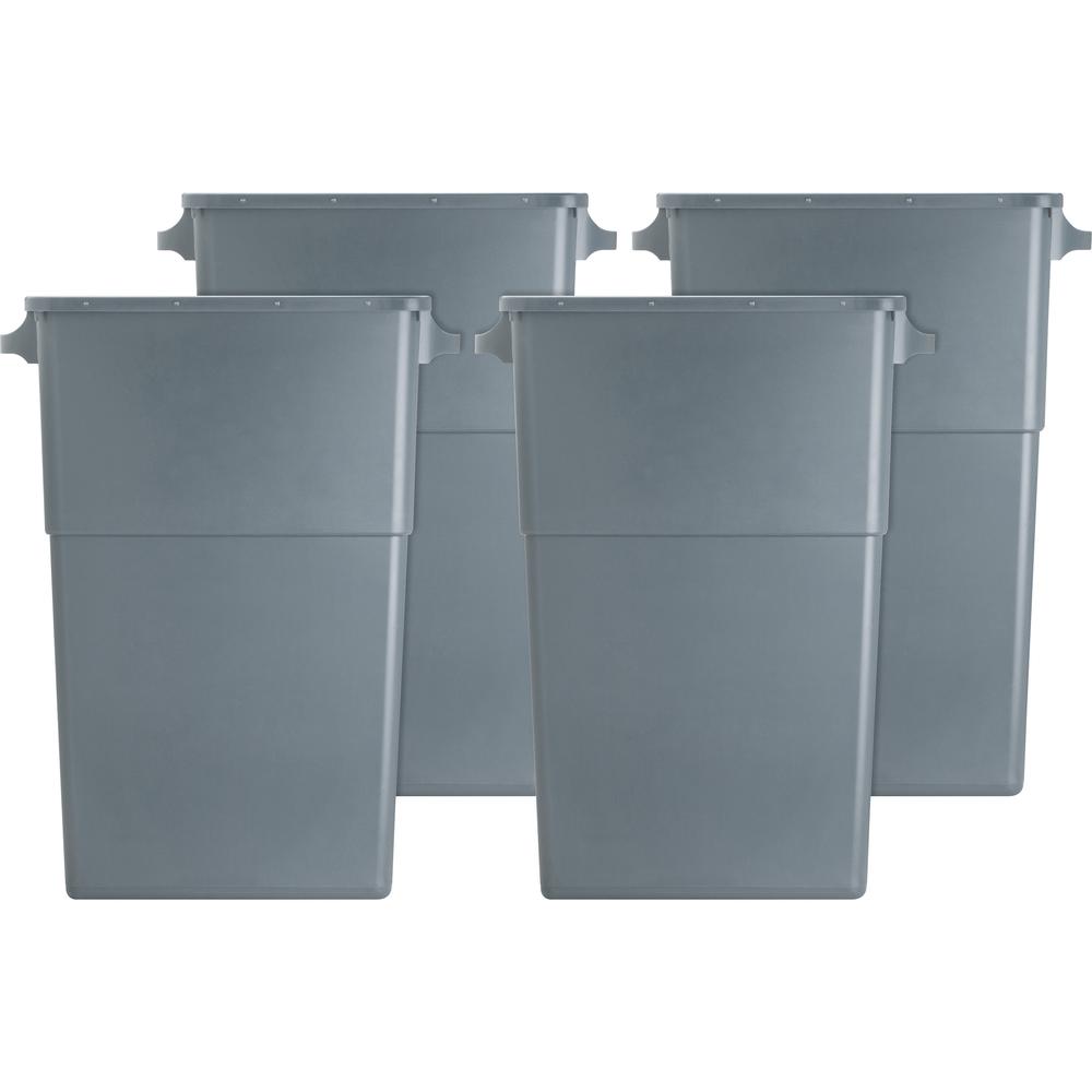 Genuine Joe 23-gallon Space-Saving Waste Container - 23 gal Capacity - Rectangular - Handle - 30" Height x 20" Width x 11" Depth