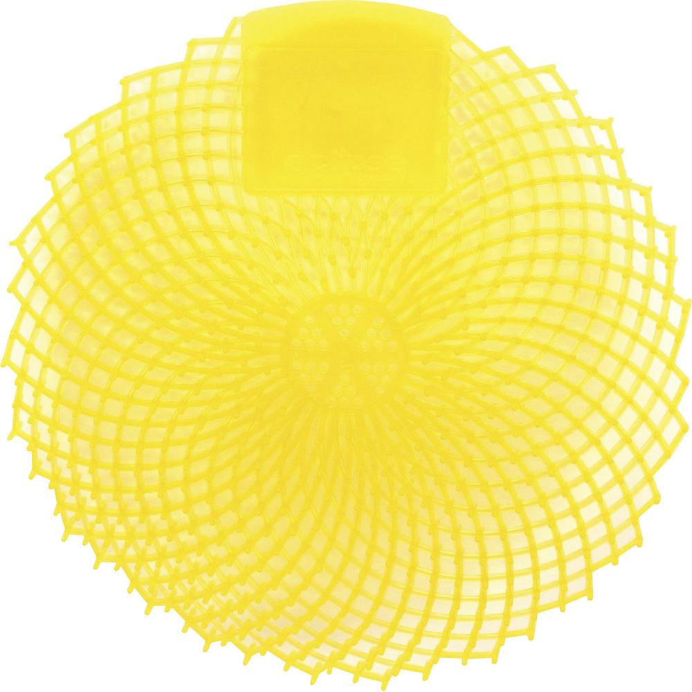 Genuine Joe Eclipse Scented Urinal Screen - Anti-splash, Flexible, Deodorizer, Sturdy - 36 / Carton - Yellow