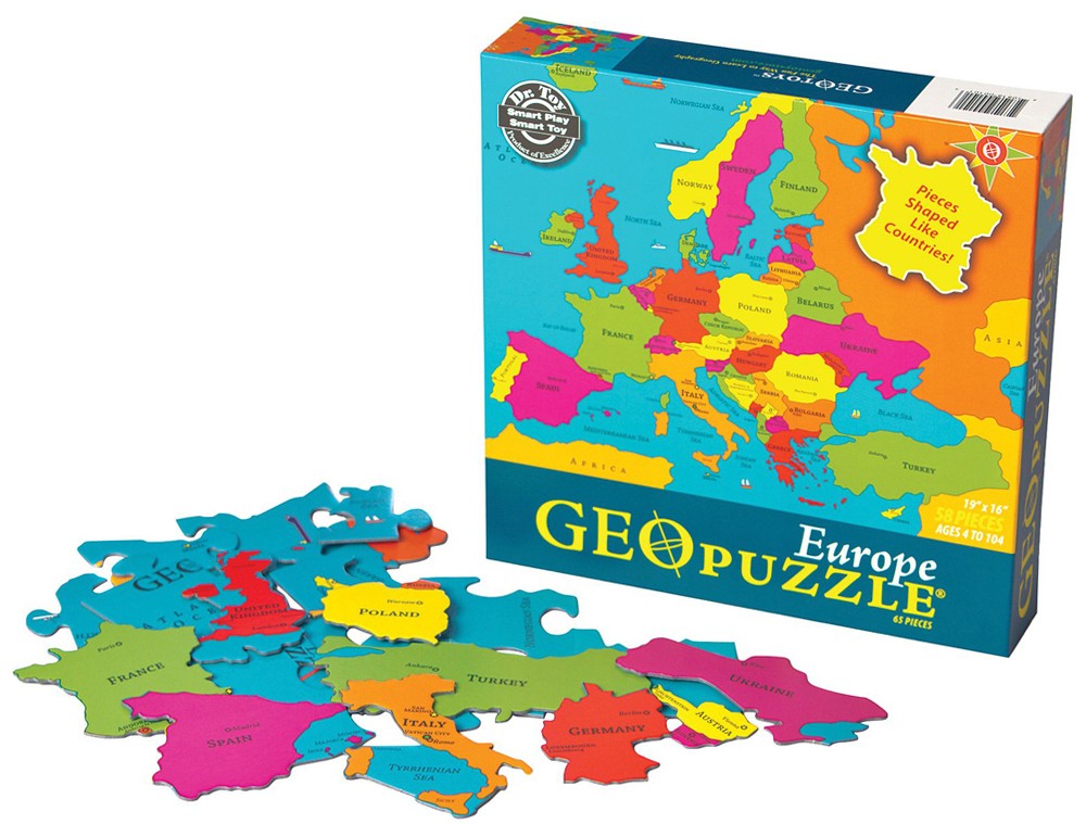 GeoPuzzle Europe Educational Geography Jigsaw Puzzle