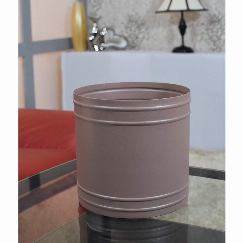 Handmade 100% Iron Round Modern Tan Color Planters Pot