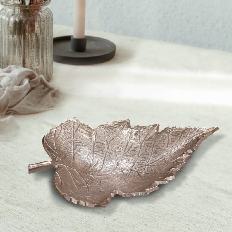 Handmade Decorative Bronze Color Coated Aluminium Tray - 5.23 x 3.93 x 1.14cm Bronze