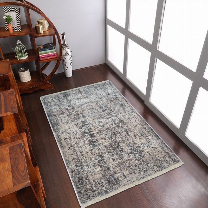 Rugsotic Carpets Machine Woven Crossweave Polyester Area Rug Oriental 1'8''x2'10'' Brown1