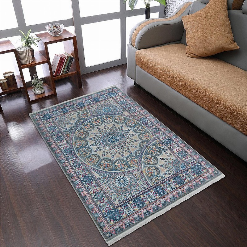 Rugsotic Carpets Machine Woven Crossweave Polyester Multicolor Area Rug Oriental - 4'8''x6'9'' Multicolor16