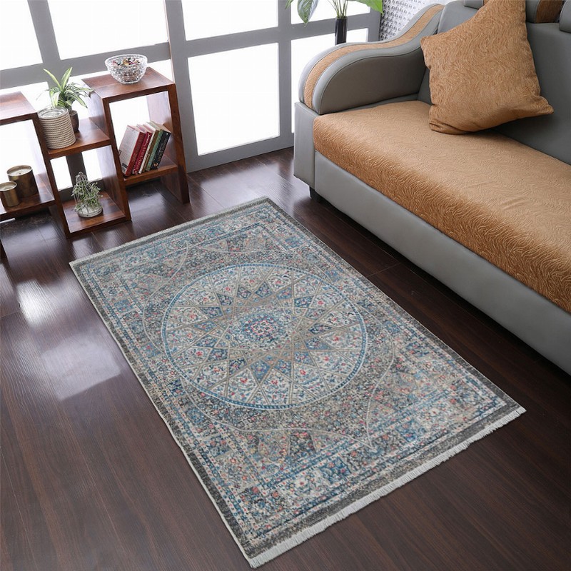 Rugsotic Carpets Machine Woven Crossweave Polyester Multicolor Area Rug Oriental - 4'x5'11'' Multicolor9