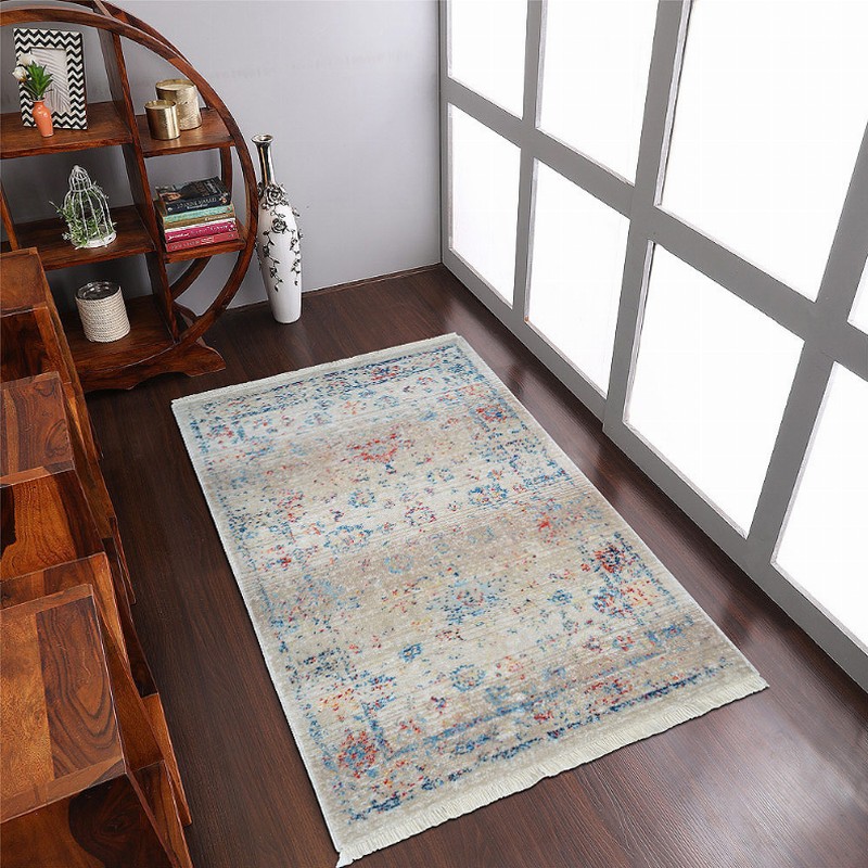 Rugsotic Carpets Machine Woven Crossweave Polyester Multicolor Area Rug Oriental - 1'8''x2'10'' Multicolor4