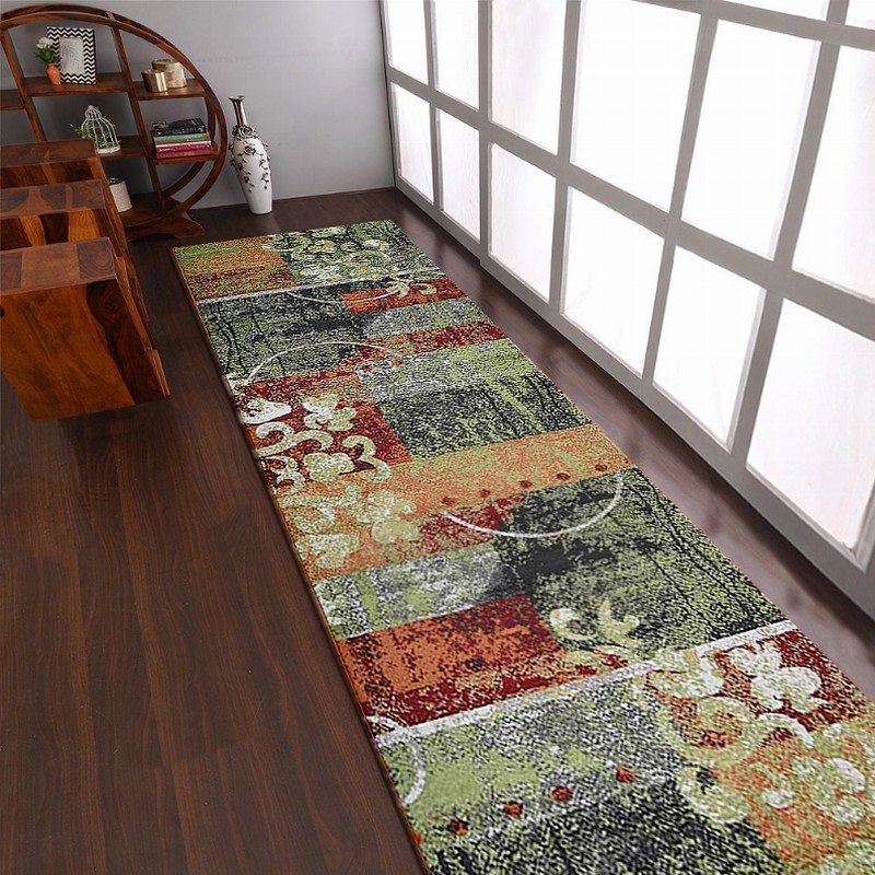 Rugsotic Carpets Machine Woven Heatset Polypropylene 3'2''x10' Runner Area Rug Contemporary - 3'2''x10' Multicolor