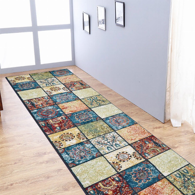 Rugsotic Carpets Machine Woven Heatset Polypropylene 3'2''x10' Runner Area Rug Contemporary - 3'2''x10' Multicolor2