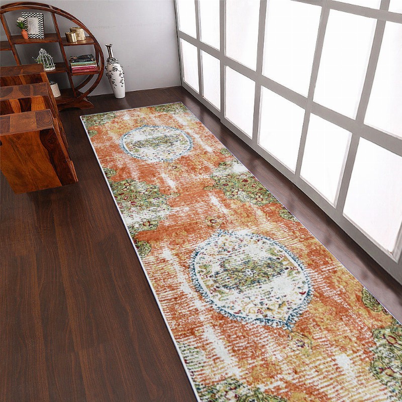 Rugsotic Carpets Machine Woven Heatset Polypropylene 3'2''x10' Runner Area Rug Oriental - 3'2''x10' Beige Caramel