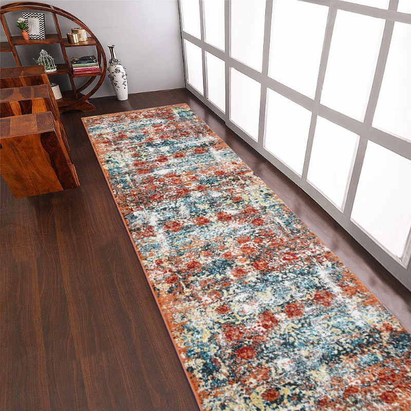 Rugsotic Carpets Machine Woven Heatset Polypropylene 3'2''x10' Runner Area Rug Oriental - 3'2''x10' Caramel