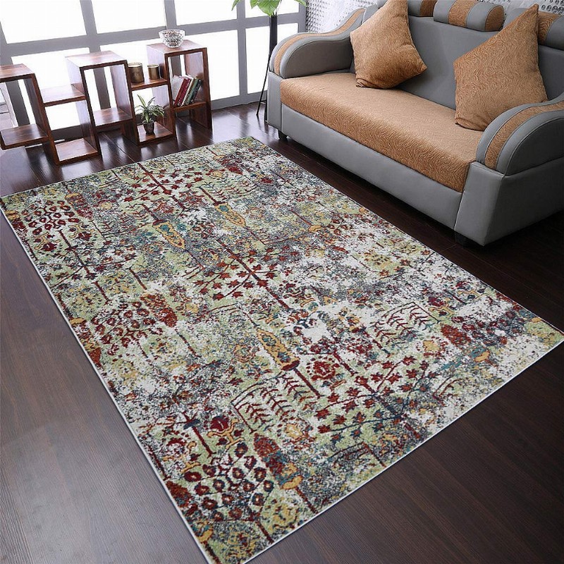 Rugsotic Carpets Machine Woven Heatset Polypropylene Area Rug Contemporary 4'x6' Multicolor1