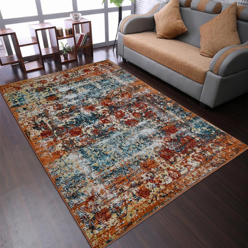 Rugsotic Carpets Machine Woven Heatset Polypropylene Area Rug Oriental 9'x12' Caramel