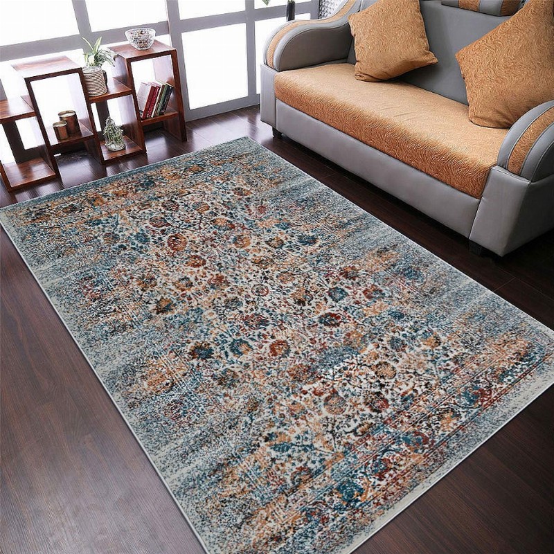 Rugsotic Carpets Machine Woven Heatset Polypropylene Area Rug Oriental 4'x6' Ivory