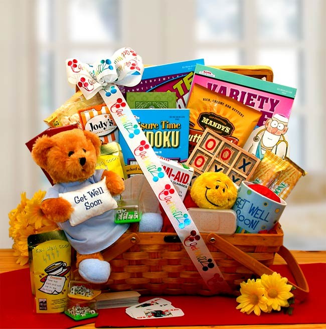 Get Well Gift Baskets - 16x16x12 inGet Well Soon My Friend Get Well Hamper