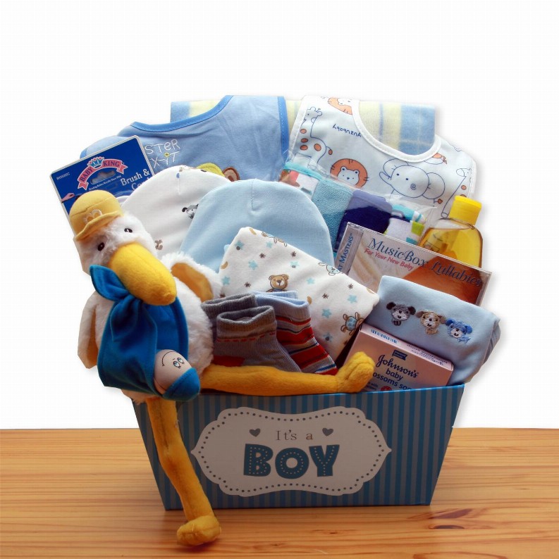 New Baby Gift Baskets - 18x12x8 inA Special Delivery New Baby Gift Basket - Blue