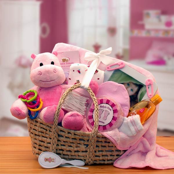 New Baby Gift Baskets - 16x14x10 inOur Precious Baby Carrier - Pink