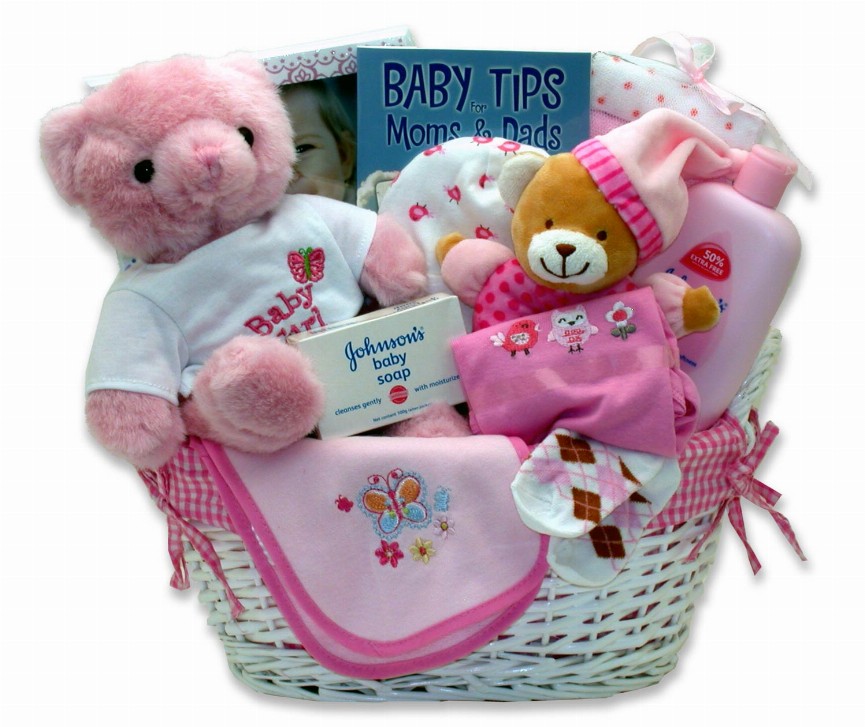 New Baby Gift Baskets - 14x12x12 inSweet Baby of Mine New Baby Basket - Pink