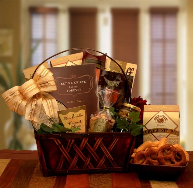 Sympathy & Condolence Gift Baskets - 14x14x10 in A Time To Grieve Sympathy Gift Basket