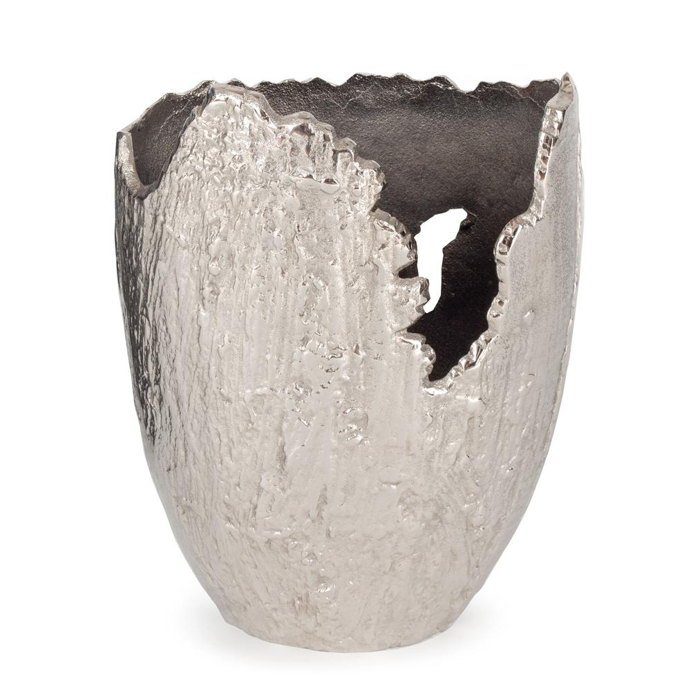 Terra Metal Vase Small, Nickel