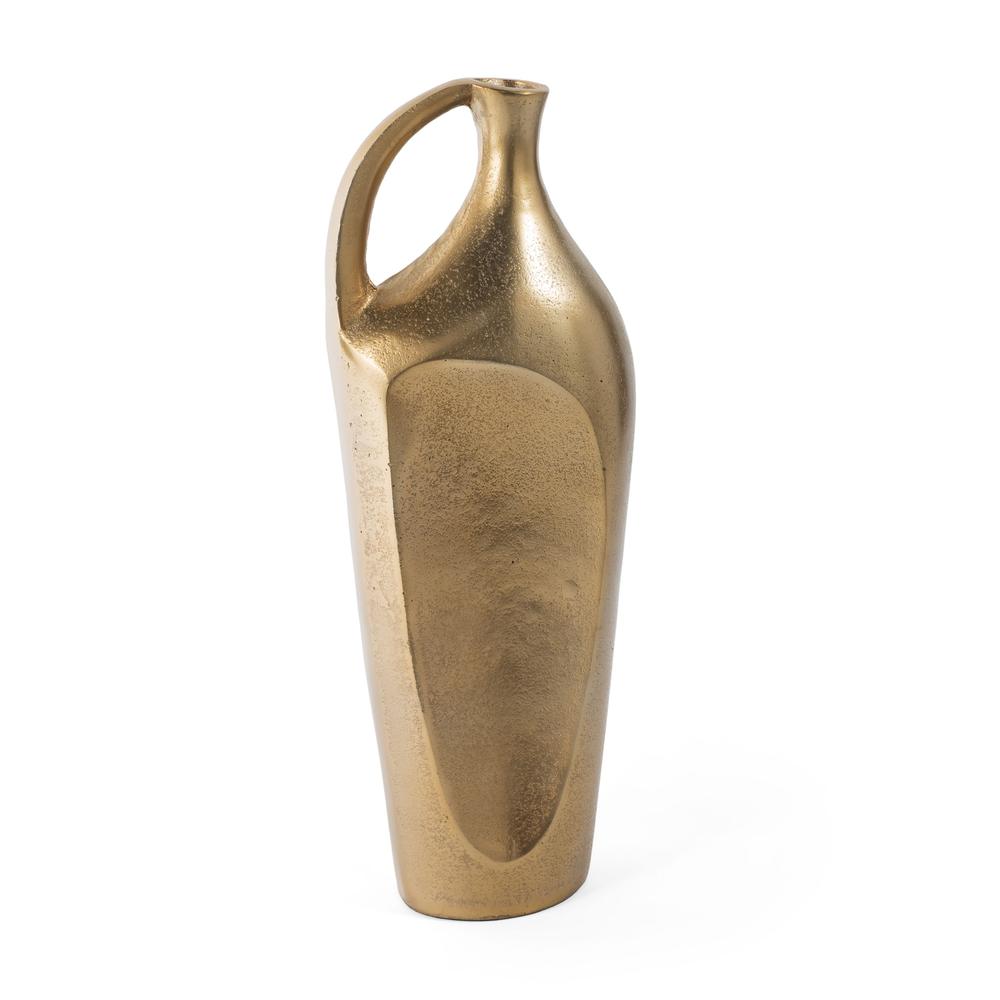 Kaius 16" Metal Table Vase, Large Gold