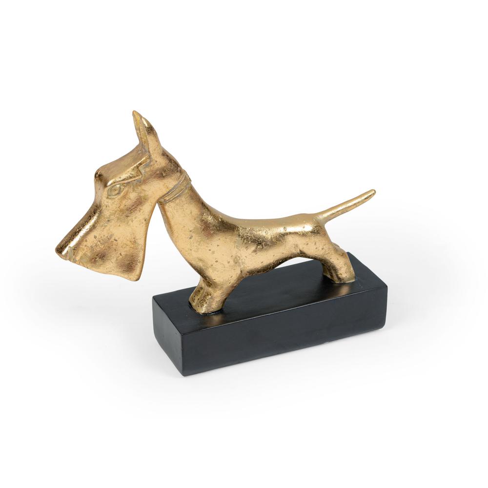 Scottish Terrier, Gold Sculpture