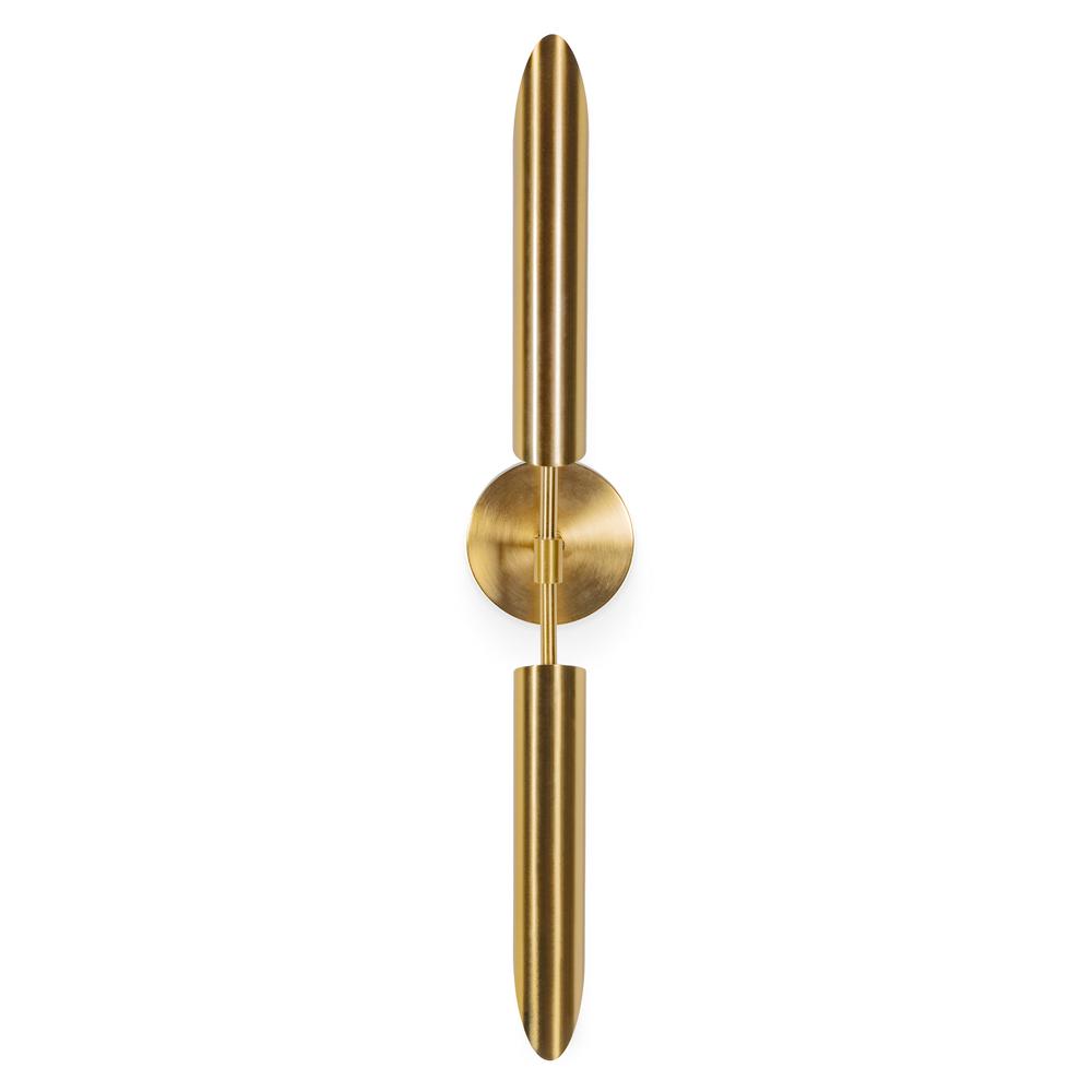 Ensley Brass Two Light Metal Wall Sconce