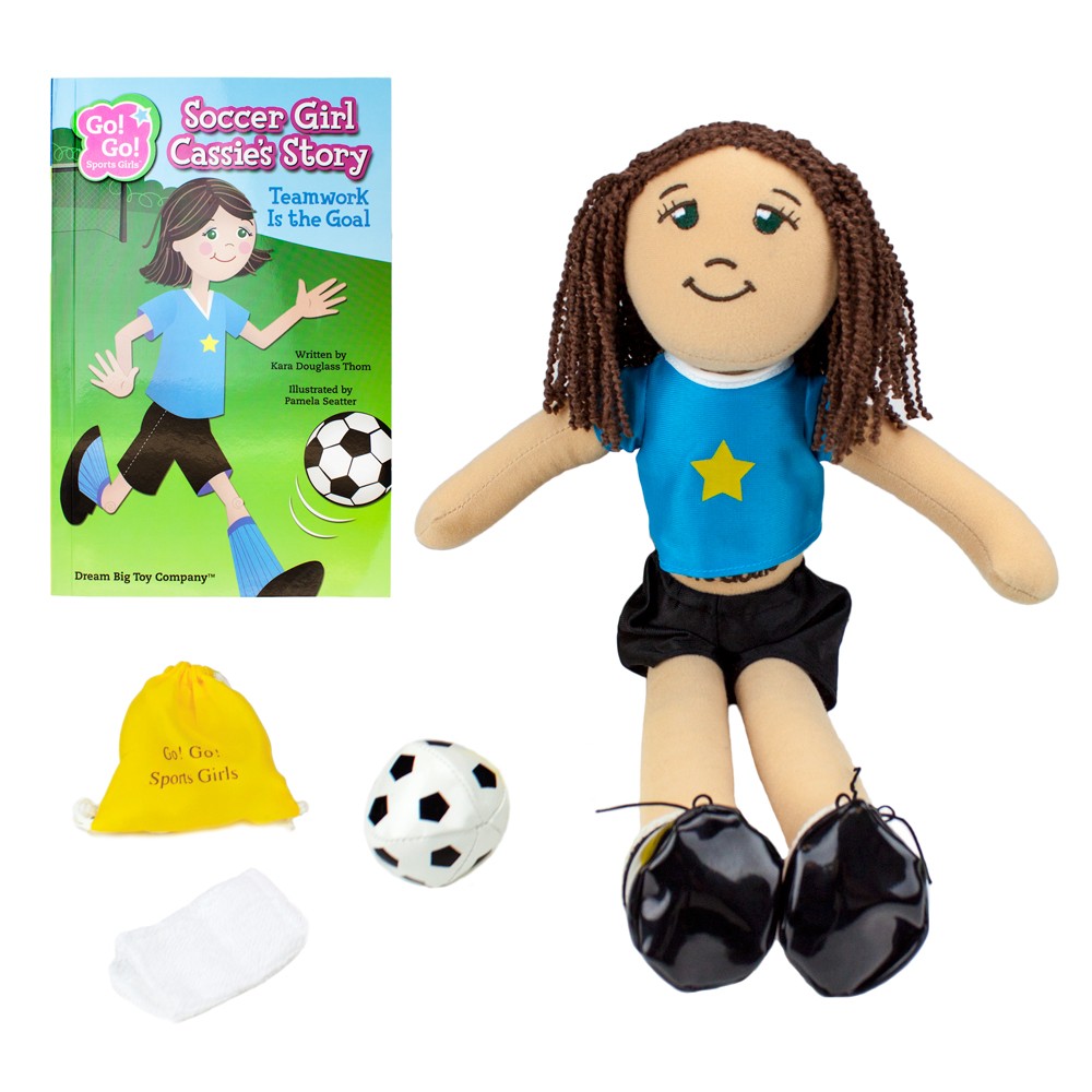 Soccer Girl Cassie Read & Play Doll and Book Set