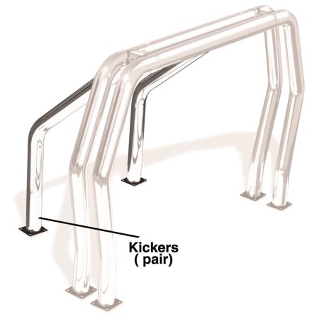 83-11 RANGER/86-00 MAZDA B-SERIES KICKERS BED BARS-CHROME